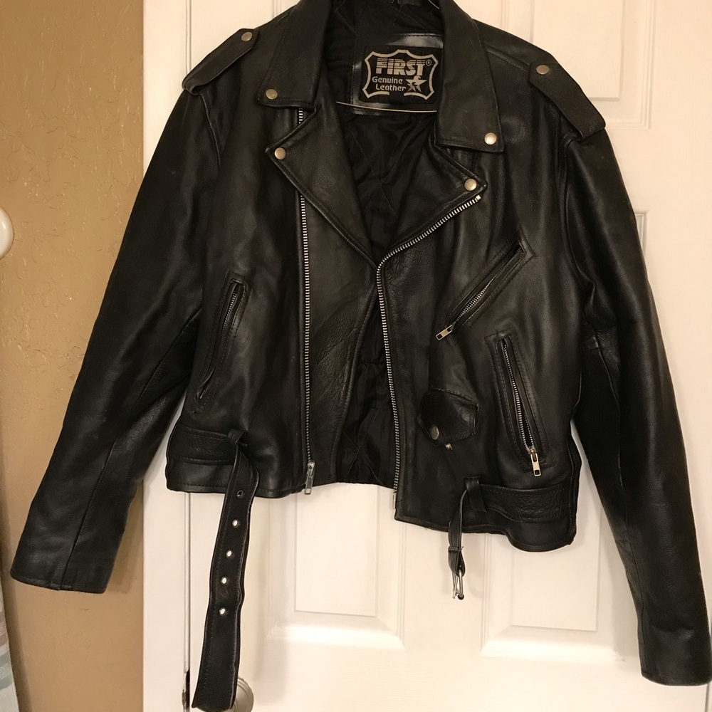 Vintage 80’s First Genuine Leather Jacket Men’s 44